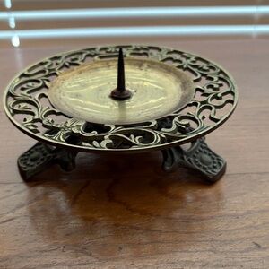 Elegant Gold and Black Candle Holder